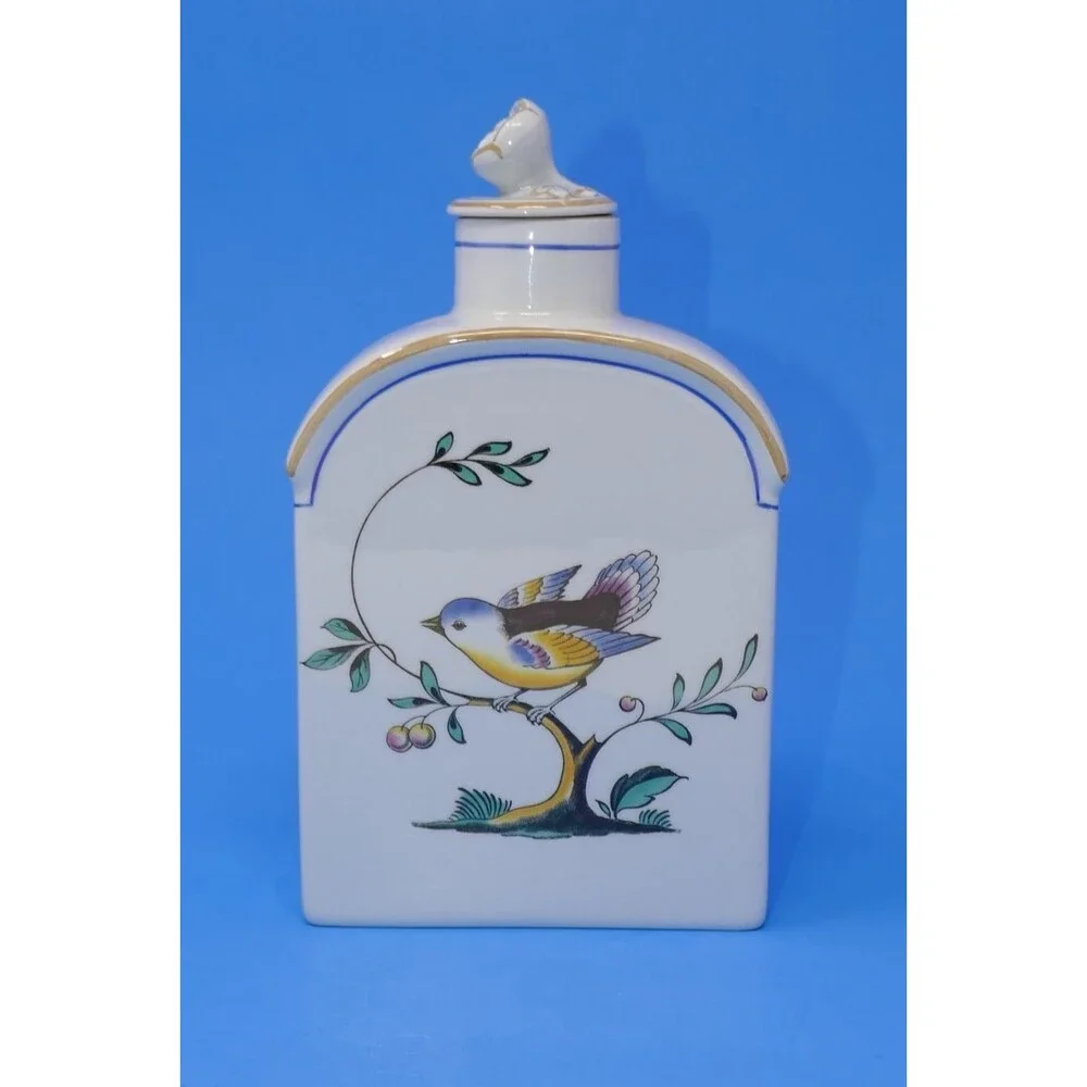 Copeland 1950s Spode Queen's Bird Tea Caddy with Lid (#Y4973) Made in England